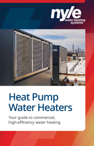 Brochure about heat pump water heaters by Nyle Water Heating Systems